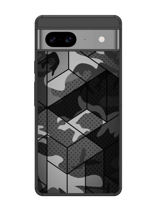 Hexagonal Pattern Glossy Metal Phone Cover for Google Pixel 8 Zapvi