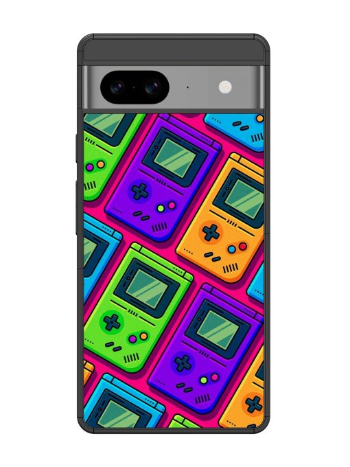 Game Seamless Pattern Glossy Metal Phone Cover for Google Pixel 8 Zapvi