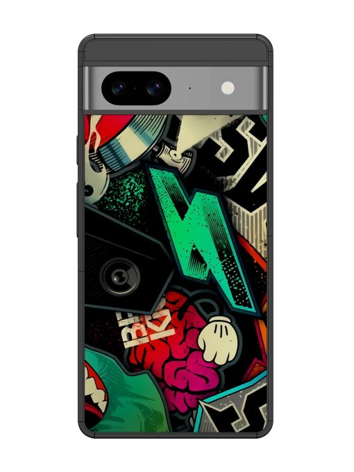 Graffiti Art Glossy Metal Phone Cover for Google Pixel 8 Zapvi