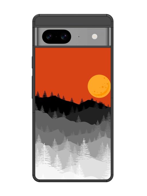 Mountain Lofi Sun Glossy Metal Phone Cover for Google Pixel 8 Zapvi