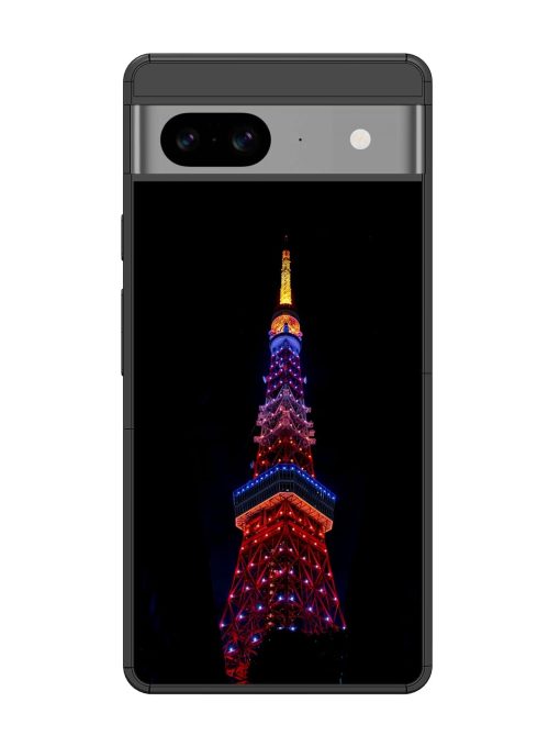 Eiffel Tower Night View Glossy Metal Phone Cover for Google Pixel 8 Zapvi