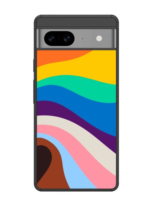 Minimal Pride Art Glossy Metal Phone Cover for Google Pixel 8 Zapvi