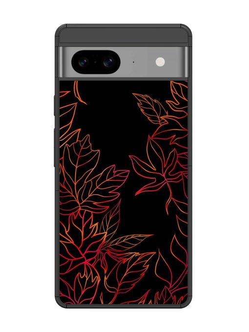 Red Floral Pattern Glossy Metal Phone Cover for Google Pixel 8 Zapvi