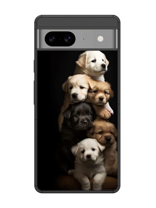 Cute Baby Dogs Glossy Metal Phone Cover for Google Pixel 8 Zapvi