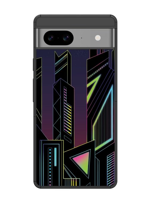 Neon Dreamscape Glossy Metal Phone Cover for Google Pixel 8 Zapvi