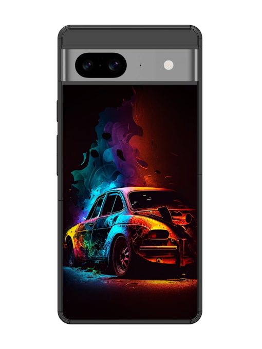 High Classic Car Art Glossy Metal Phone Cover for Google Pixel 8