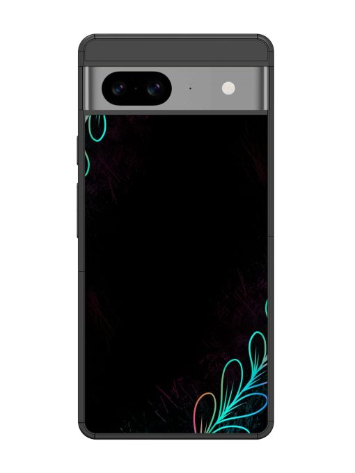 Decorative Line Art Glossy Metal Phone Cover for Google Pixel 8