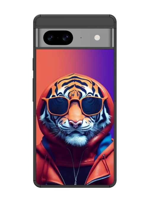 Tiger Animation Glossy Metal Phone Cover for Google Pixel 8 Zapvi