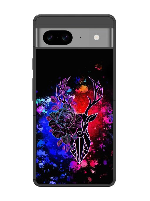 Floral Deer Art Glossy Metal Phone Cover for Google Pixel 8 Zapvi