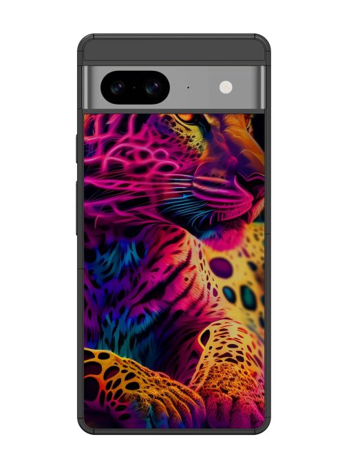 Leopard Art Glossy Metal Phone Cover for Google Pixel 8 Zapvi