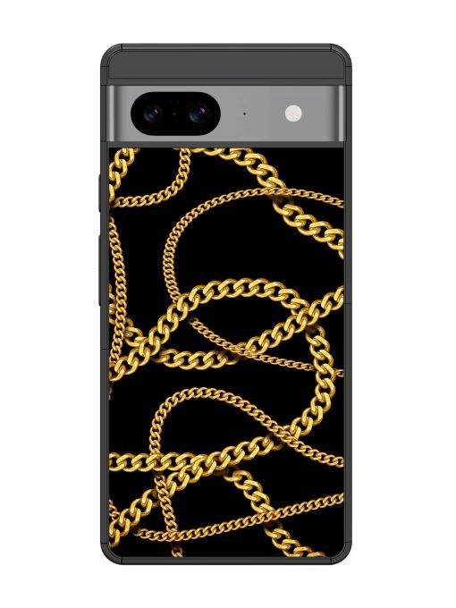 Decorative Golde Chain Glossy Metal Phone Cover for Google Pixel 8 Zapvi