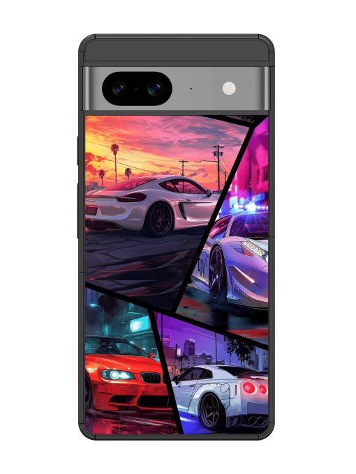 Ride In Pixels Glossy Metal Phone Cover for Google Pixel 8 Zapvi