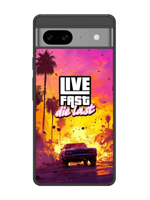 Live Fast Glossy Metal Phone Cover for Google Pixel 8 Zapvi