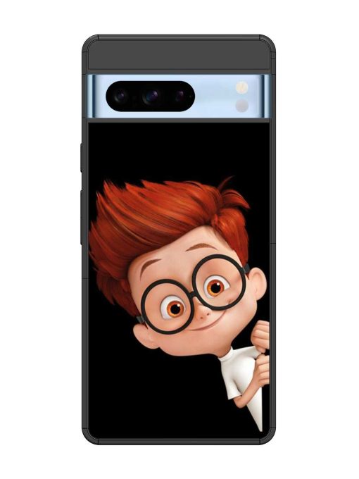 Smart Boy Cartoon Glossy Metal Phone Cover for Google Pixel 8 Pro Zapvi