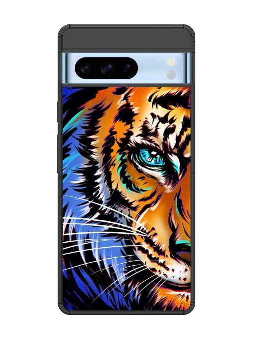 Colorful Lion Art Glossy Metal Phone Cover for Google Pixel 8 Pro