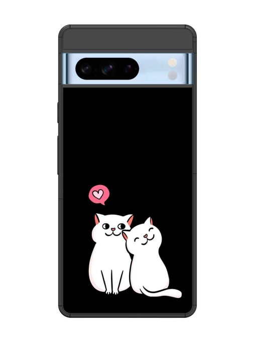 Cat Love Glossy Metal Phone Cover for Google Pixel 8 Pro Zapvi