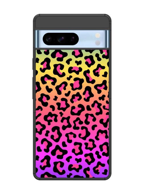 Neon Rainbow Colored Glossy Metal Phone Cover for Google Pixel 8 Pro Zapvi