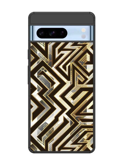 Technology Geometric Seamless Glossy Metal Phone Cover for Google Pixel 8 Pro Zapvi