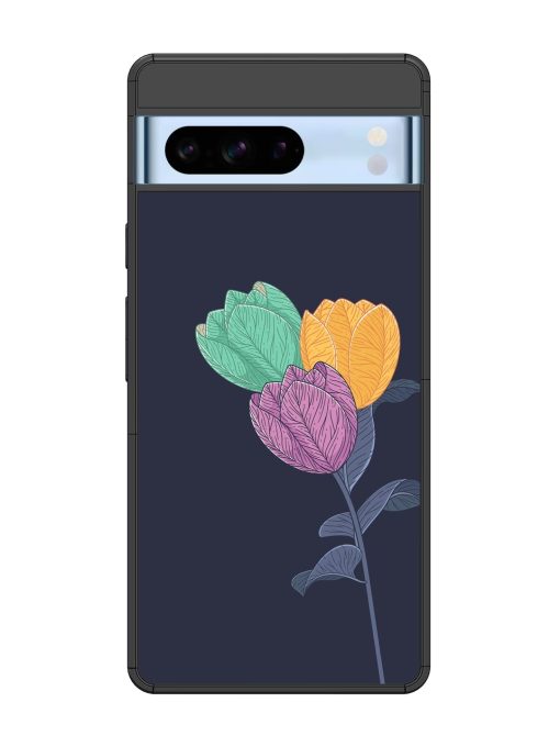 Flower Vector Glossy Metal Phone Cover for Google Pixel 8 Pro Zapvi