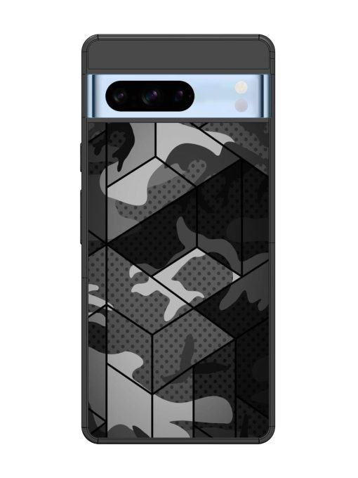 Hexagonal Pattern Glossy Metal Phone Cover for Google Pixel 8 Pro Zapvi