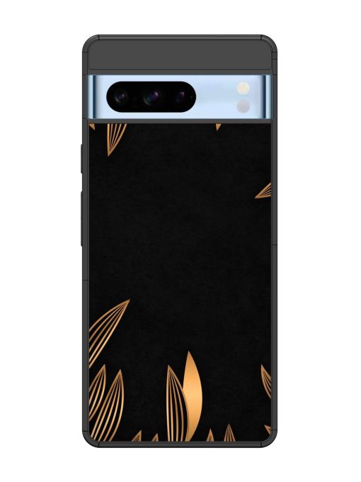 Golden Leaf Pattern Glossy Metal Phone Cover for Google Pixel 8 Pro