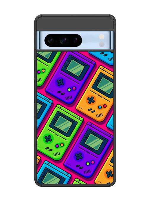 Game Seamless Pattern Glossy Metal Phone Cover for Google Pixel 8 Pro Zapvi