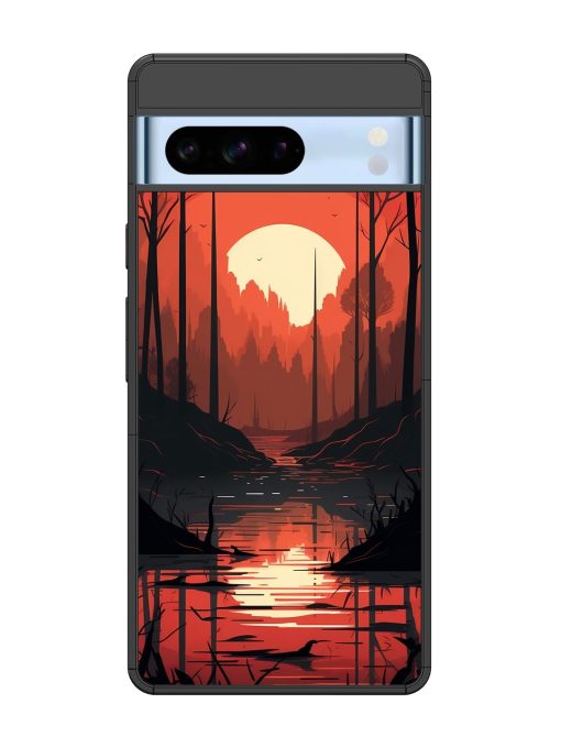 Natural Landscape Glossy Metal Phone Cover for Google Pixel 8 Pro