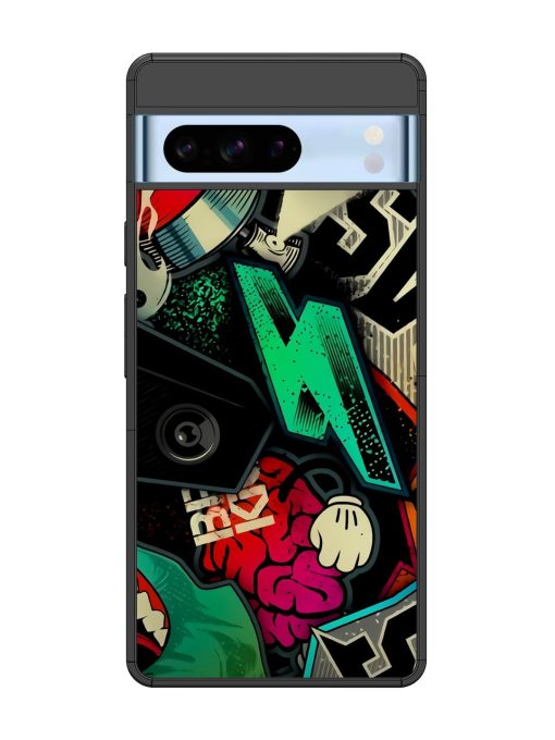 Graffiti Art Glossy Metal Phone Cover for Google Pixel 8 Pro