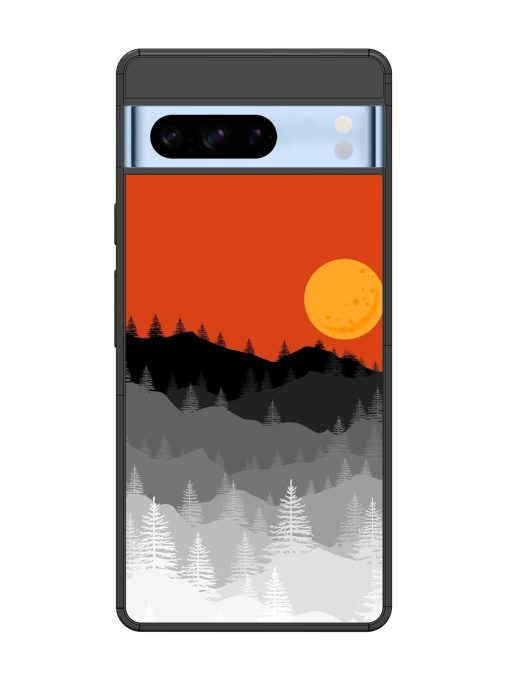 Mountain Lofi Sun Glossy Metal Phone Cover for Google Pixel 8 Pro Zapvi