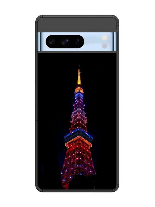 Eiffel Tower Night View Glossy Metal Phone Cover for Google Pixel 8 Pro Zapvi