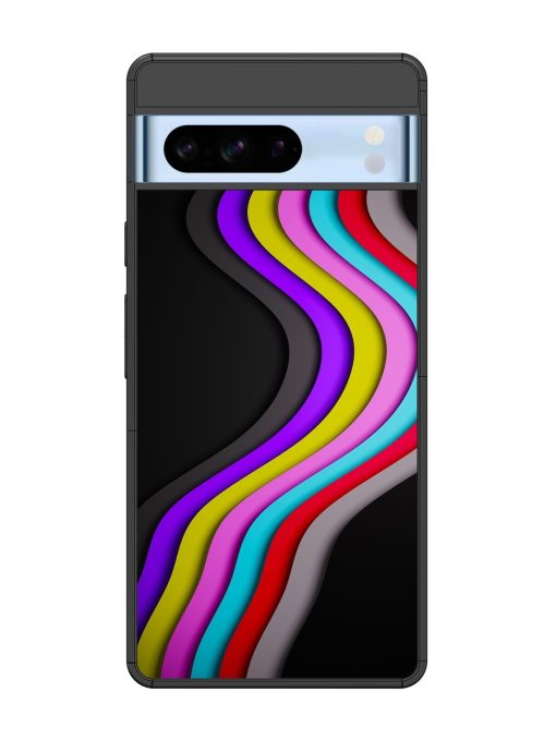 Liquid Blue Abstract Glossy Metal Phone Cover for Google Pixel 8 Pro