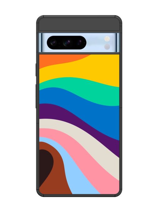 Minimal Pride Art Glossy Metal Phone Cover for Google Pixel 8 Pro Zapvi