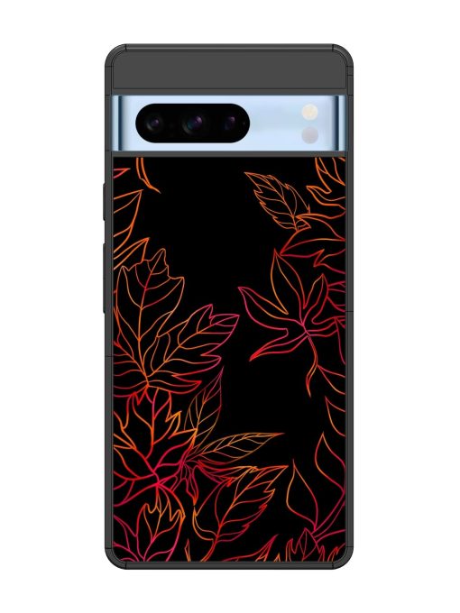 Red Floral Pattern Glossy Metal Phone Cover for Google Pixel 8 Pro Zapvi