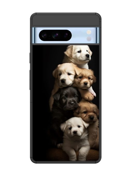 Cute Baby Dogs Glossy Metal Phone Cover for Google Pixel 8 Pro