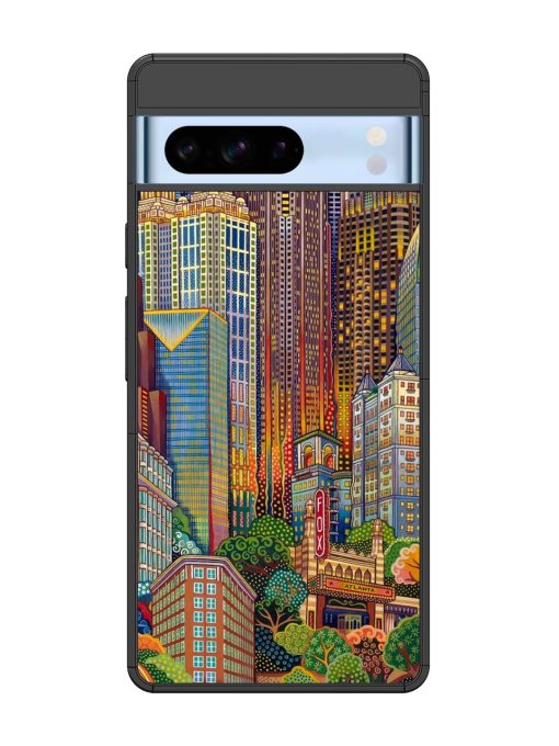 Cityscapes Art Glossy Metal Phone Cover for Google Pixel 8 Pro