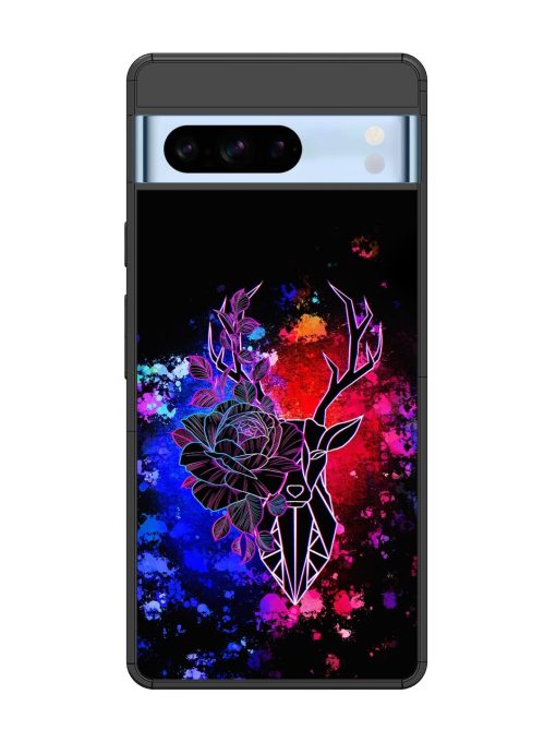 Floral Deer Art Glossy Metal Phone Cover for Google Pixel 8 Pro Zapvi