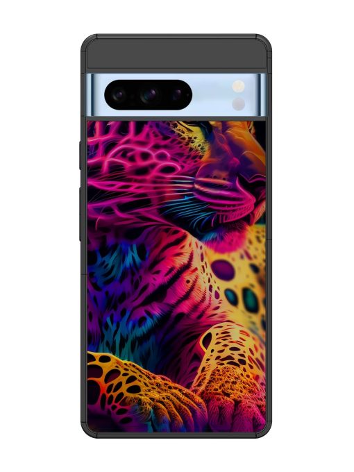 Leopard Art Glossy Metal Phone Cover for Google Pixel 8 Pro Zapvi