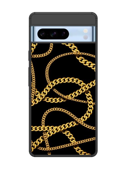 Decorative Golde Chain Glossy Metal Phone Cover for Google Pixel 8 Pro Zapvi