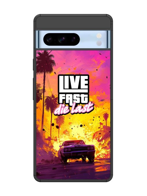 Live Fast Glossy Metal Phone Cover for Google Pixel 8 Pro Zapvi