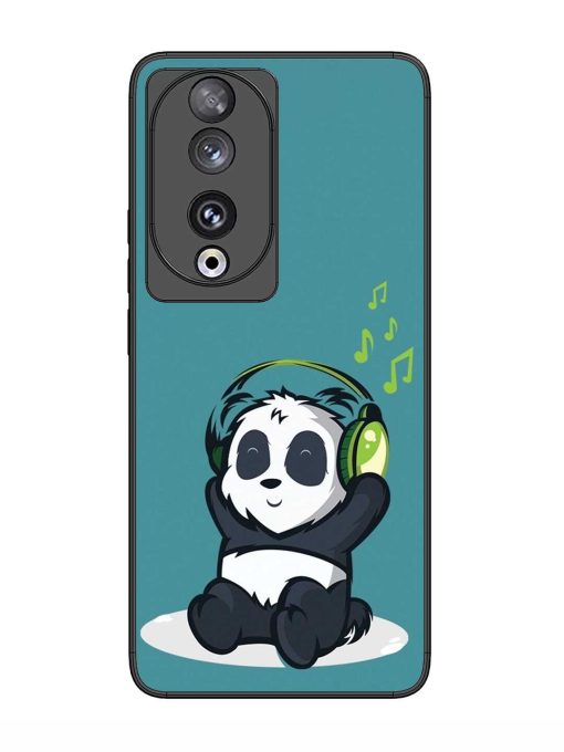 Music Panda Glossy Metal Phone Cover for Honor 90 Zapvi