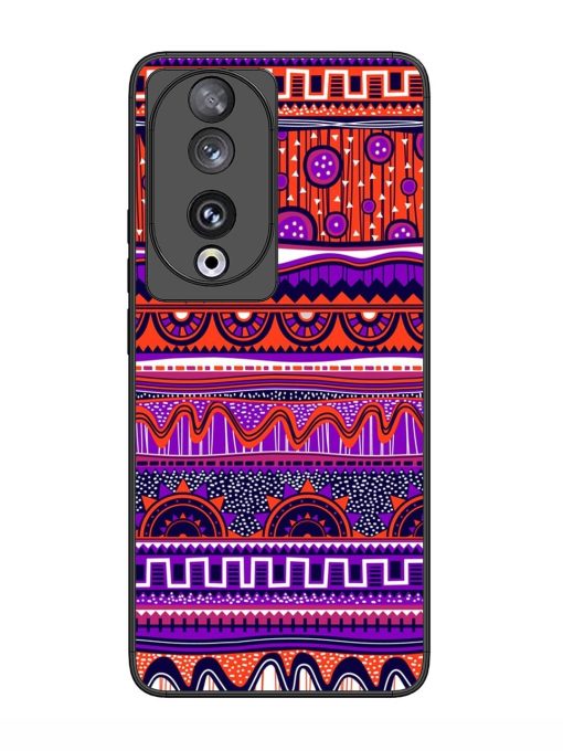 Ethnic Seamless Pattern Glossy Metal TPU Phone Cover for Honor 90 Zapvi