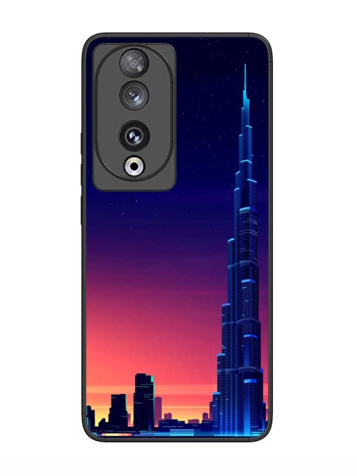 Burj Khalifa Abstract Glossy Metal Phone Cover for Honor 90 Zapvi