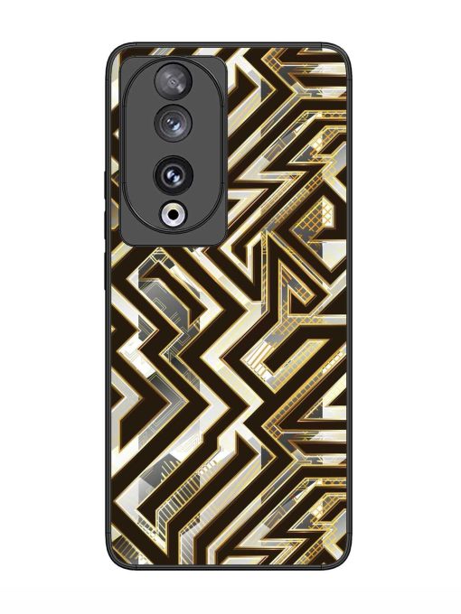 Technology Geometric Seamless Glossy Metal Phone Cover for Honor 90 Zapvi