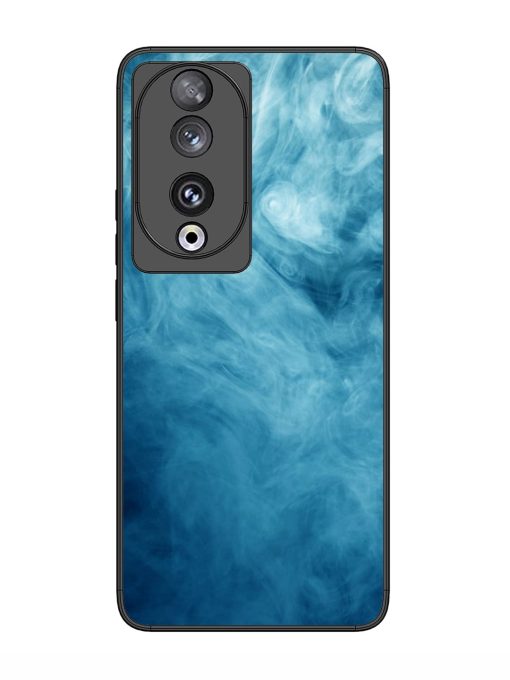 Blue Smoke Art Glossy Metal Phone Cover for Honor 90