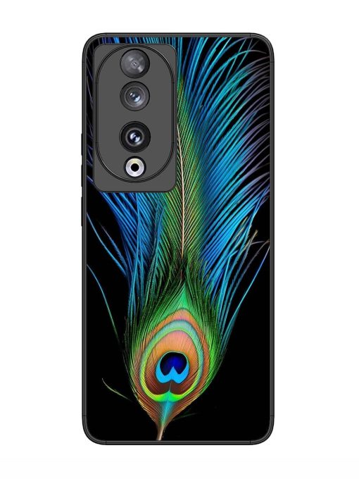 Peacock Feather Glossy Metal TPU Phone Cover for Honor 90