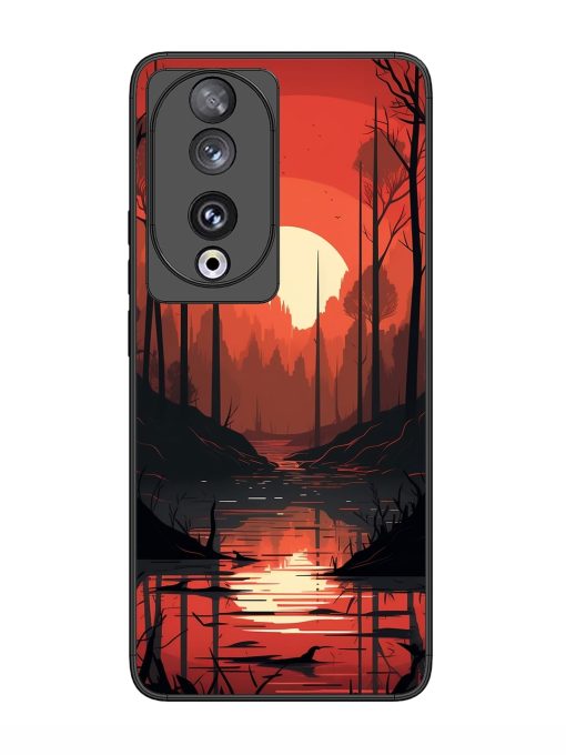 Natural Landscape Glossy Metal Phone Cover for Honor 90