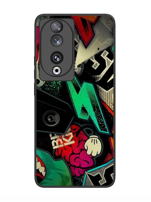 Graffiti Art Glossy Metal Phone Cover for Honor 90 Zapvi