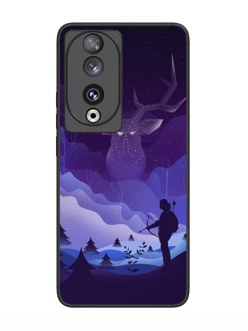 Deer Forest River Glossy Metal Phone Cover for Honor 90