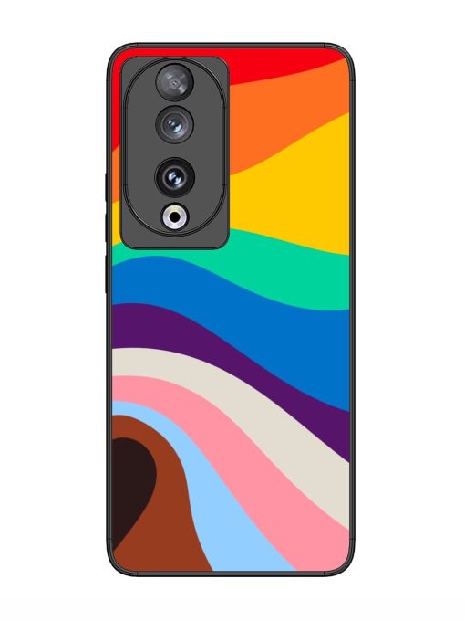 Minimal Pride Art Glossy Metal Phone Cover for Honor 90