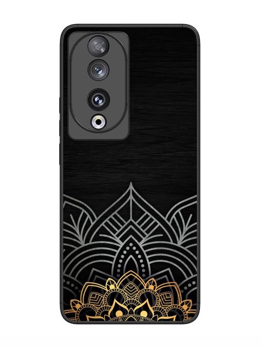 Decorative Golden Pattern Glossy Metal Phone Cover for Honor 90 Zapvi